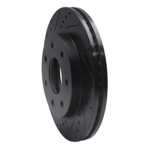 Ford F-150 Brake Rotor (1) - Front Left - R1 Concepts - Drilled & Slotted - Black - `04-`08